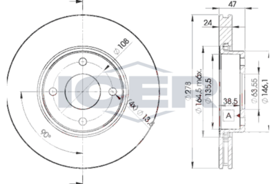спирачен диск ICER 78BD6785-2
