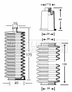 Bellow Kit, steering FIRST LINE FSG3162