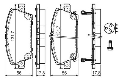 Brake Pad Set, disc brake 0 986 494 136