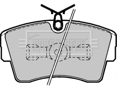 Комплект тормозных колодок, дисковый тормоз BORG & BECK BBP1166 для OPEL MONZA