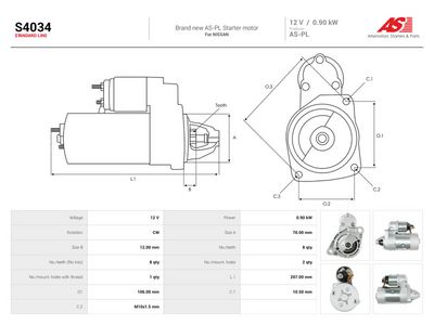Starter AS-PL S4034
