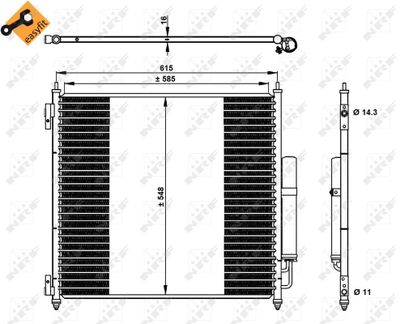 Kondensor, klimatanläggning NRF 350336