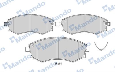 Комплект тормозных колодок, дисковый тормоз MANDO MBF015550 для HYUNDAI MATRIX