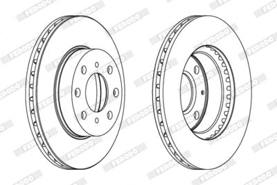 BREMSSCHEIBE FERODO DDF447C 1