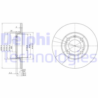 Bromsskiva DELPHI BG2911