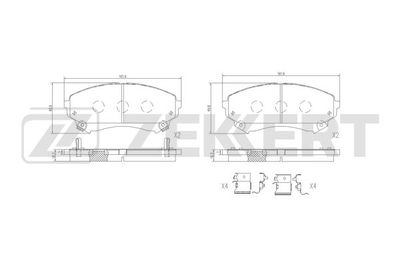 Комплект тормозных колодок, дисковый тормоз ZEKKERT BS-1539 для CADILLAC CTS