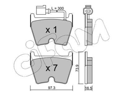 Brake Pad Set, disc brake 822-1043-1