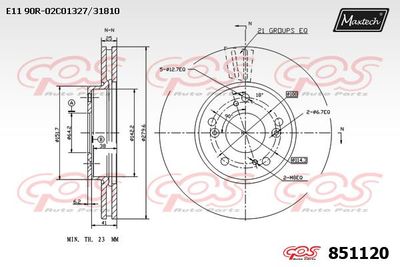 MAXTECH 851120 Тормозные диски  для HONDA ACCORD (Хонда Аккорд)