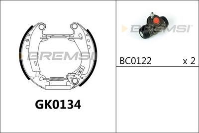 Комплект тормозных колодок BREMSI GK0134 для CITROËN AX