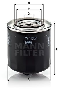 Oljefilter MANN-FILTER W 1130/1