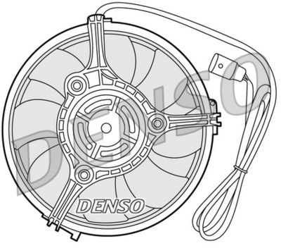 Вентилятор, охлаждение двигателя DENSO DER02001 для AUDI A8