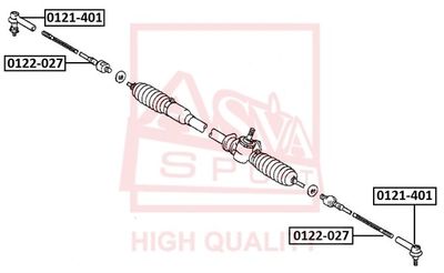 ASVA 0121-401 Наконечник рулевой тяги  для TOYOTA SPRINTER (Тойота Спринтер)