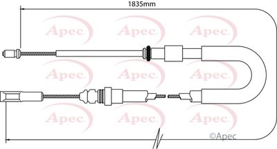 Cable Pull, parking brake APEC CAB1052