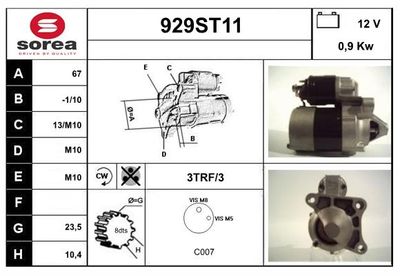 STARTCAR 929ST11 Стартер для RENAULT KANGOO Express (FC0/1_) 1.6 16V 4x4 (FC0L, FC0P, FC0S) STARTCAR 929ST11 Стартер для RENAULT KANGOO Express (FC0/1_) 1.6 16V 4x4 (FC0L, FC0P, FC0S)