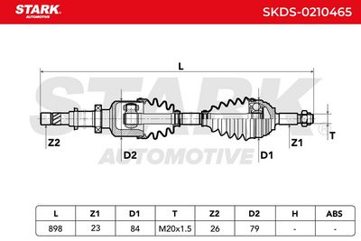 полуоска STARK SKDS-0210465
