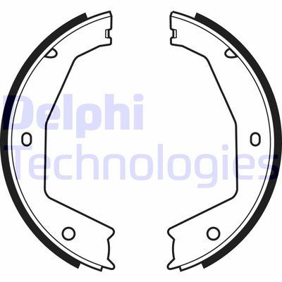 Bromsbackar, sats, parkeringsbroms DELPHI LS1954