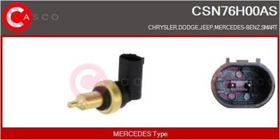 Snímač, teplota chladiva CASCO CSN76H00AS
