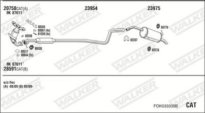 Изпускателна система WALKER FOK033335B
