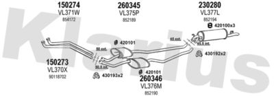 Układ wydechowy KLARIUS 390273E