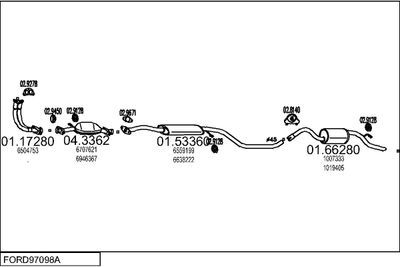 SISTEM DE ESAPAMENT MTS FORD97098A003902