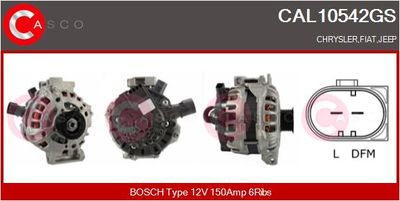 Генератор CASCO CAL10542GS для JEEP RENEGADE