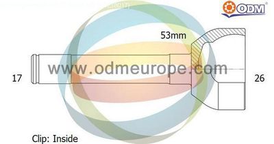 Шарнирный комплект, приводной вал Multiparts 12-260308 для OPEL FRONTERA