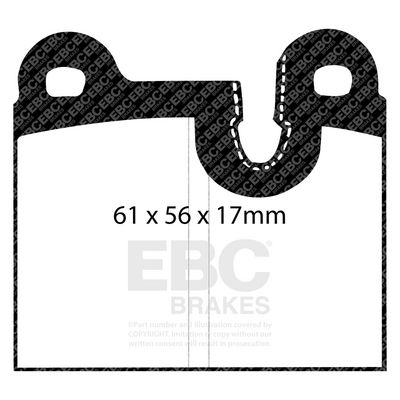 комплект спирачно феродо, дискови спирачки EBC Brakes DP311