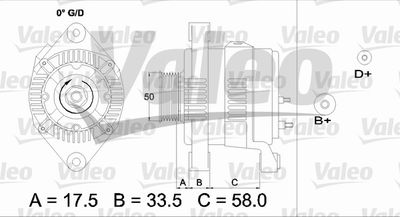 Генератор VALEO 437212 для OPEL CORSA