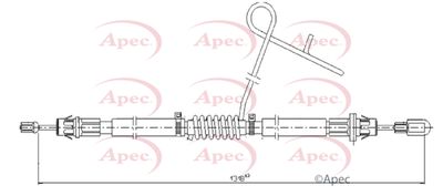 Cable Pull, parking brake APEC CAB1612