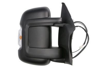 Zijspiegel Rechts (elektrisch, in reliëf, met verwarming, kort, elektrisch opklapbaar, met indicator, aerial, w16w gloeilamp) past: CITROEN JUMPER III  FIAT DUCATO  PEUGEOT BOXER 04.06-10.23