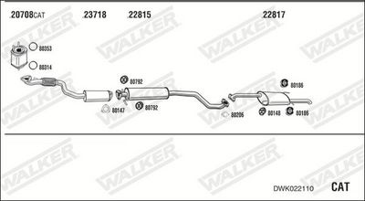 Изпускателна система WALKER DWK022110