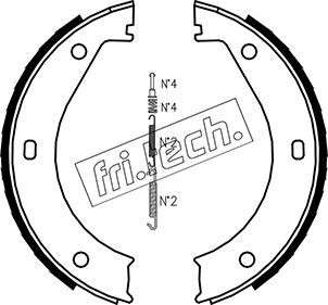 Zestaw szczęk hamulcowych, hamulec postojowy FRI.TECH. 1019.023K