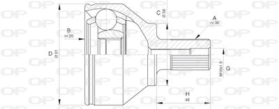 OPEN PARTS CVJ5623.10 ШРУС  для FORD  (Форд Фокус)