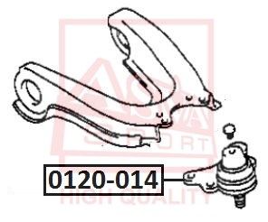 ASVA 0120-014 Шаровая опора для TOYOTA HILUX V Пикап (_N_, KZN1_, VZN1_) 1.8 (YN5_, YN8_, YN85)