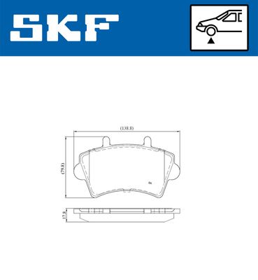 Комплект тормозных колодок, дисковый тормоз VKBP 80084