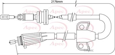 Cable Pull, parking brake APEC CAB1513