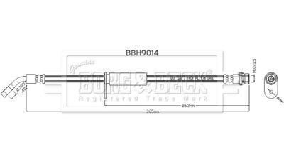 BORG & BECK BBH9014 Тормозной шланг  для FORD  (Форд Пума)