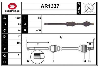 ANTRIEBSWELLE SNRA AR1337