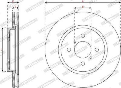 BREMSSCHEIBE FERODO DDF2376C 2