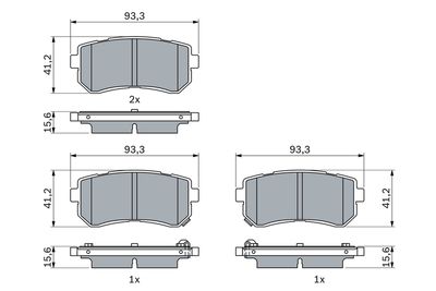 Brake Pad Set, disc brake 0 986 424 956