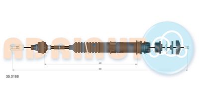 въжен механизъм, задействане на съединителя ADRIAUTO 35.0168