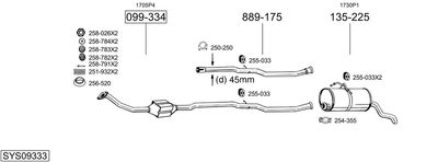 Układ wydechowy BOSAL SYS09333