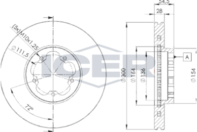 спирачен диск ICER 78BD5630-2