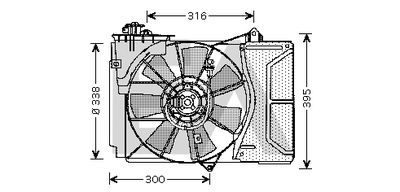 Вентилятор, охлаждение двигателя EACLIMA 33V71001 для TOYOTA STARLET