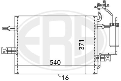 Конденсатор, кондиционер ERA 667058 для OPEL MERIVA