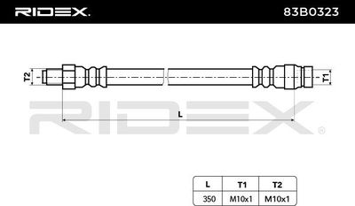 спирачен маркуч RIDEX 83B0323