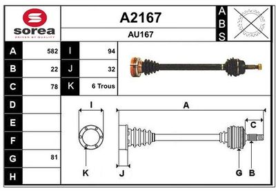 ANTRIEBSWELLE SNRA A2167