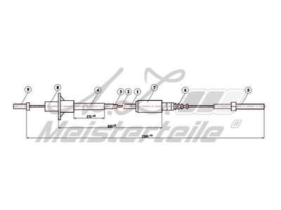 въжен механизъм, задействане на съединителя A.Z. Meisterteile AZMT-47-010-1323