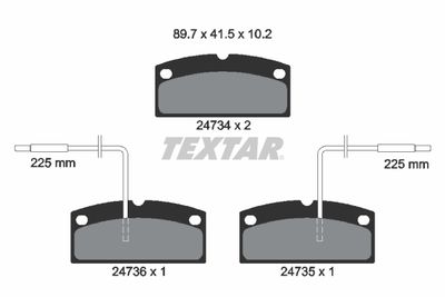 Комплект тормозных колодок, дисковый тормоз TEXTAR 2473401 для AIXAM A.751