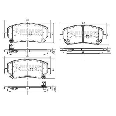 SET PLACUTE FRANA FRANA DISC NIPPARTS N3603073